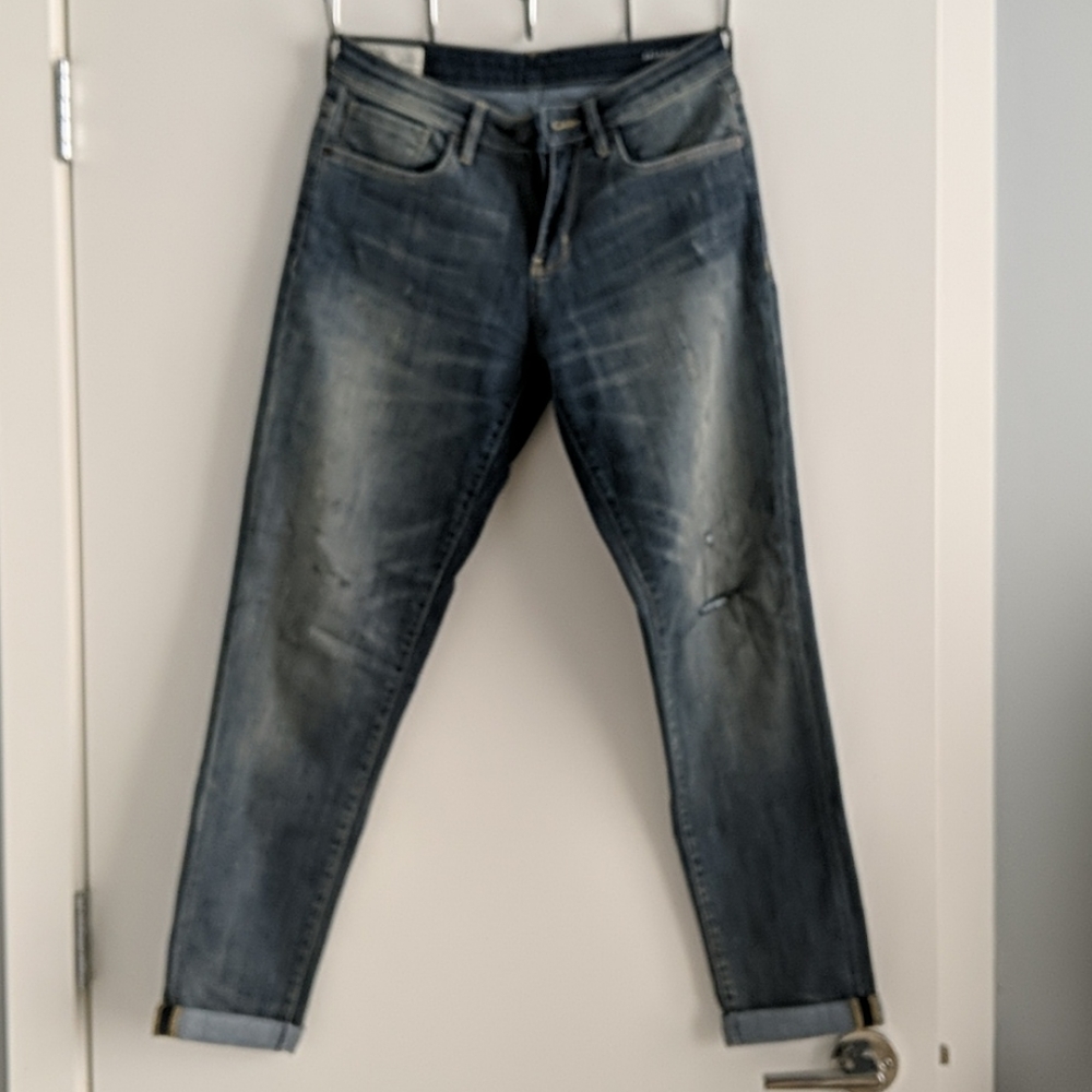 Dish performance denim relaxed skinny jeans